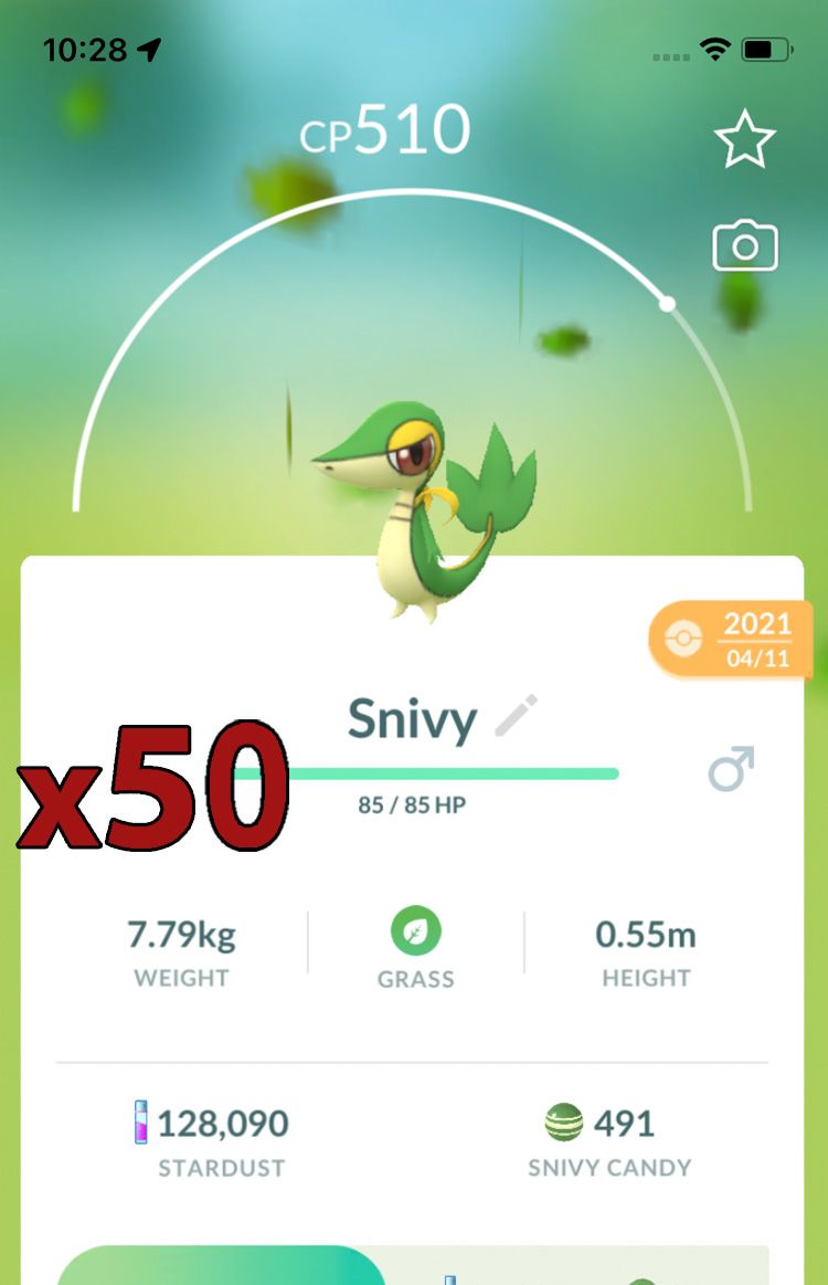 Snivy [x50] - Pokemon GO Trade Service