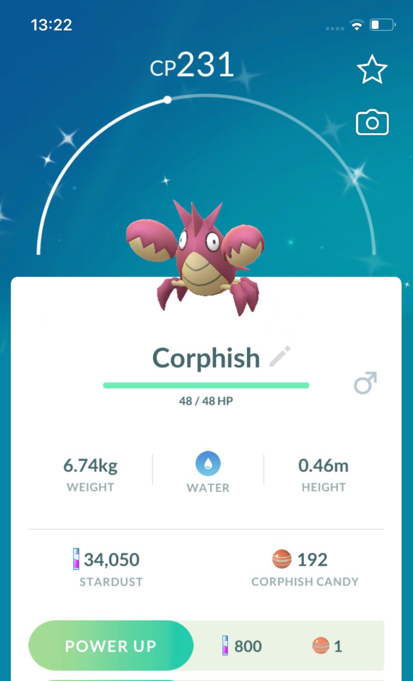 Shiny Corphish Trade - Pokemon GO Trade
