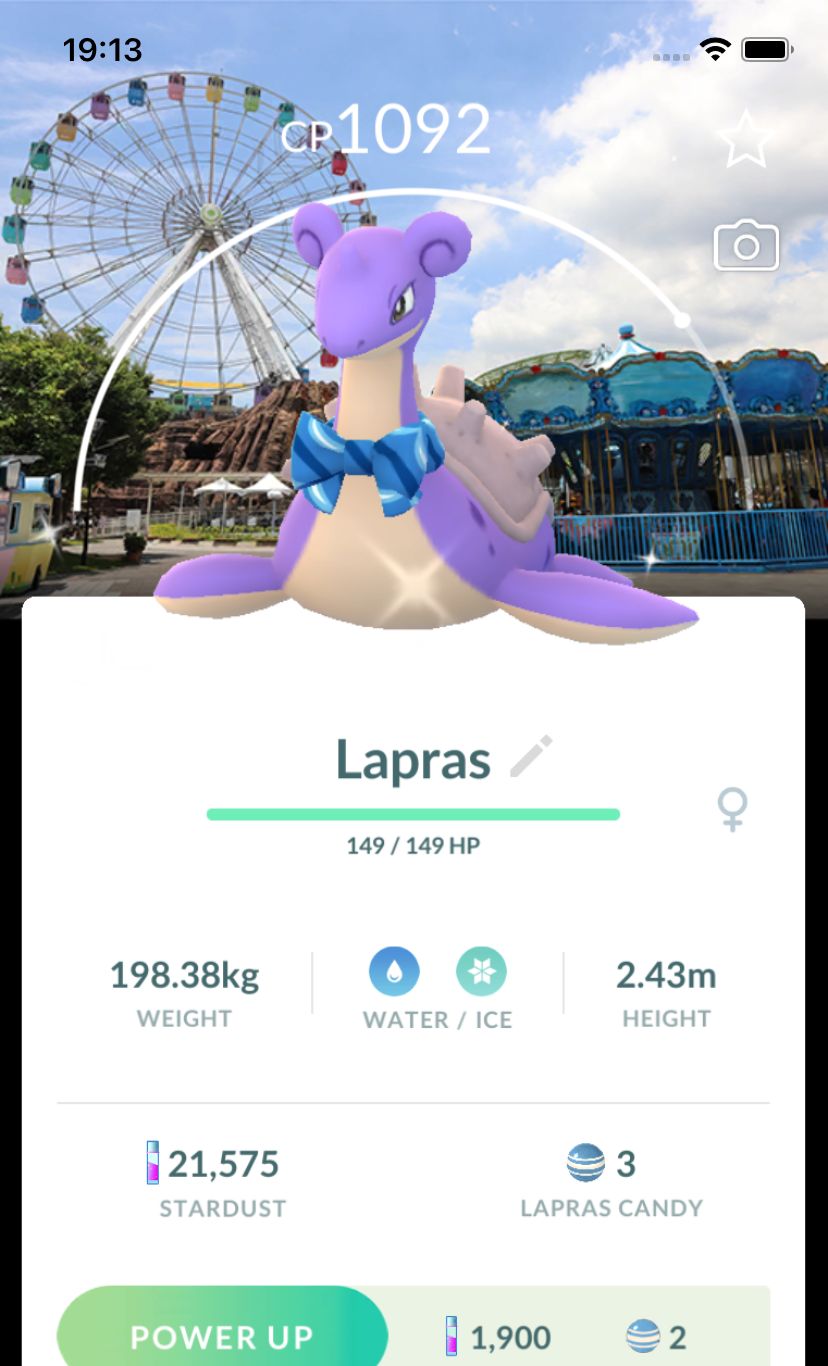 Shiny Lapras with Bow + Taipei Background Trade - Pokemon GO Trade