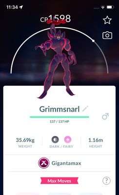 Grimmsnarl Gigantamax Trade - Pokemon GO Trade
