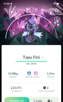 Tapu Fini with Background Trade - Pokemon GO Trade Service