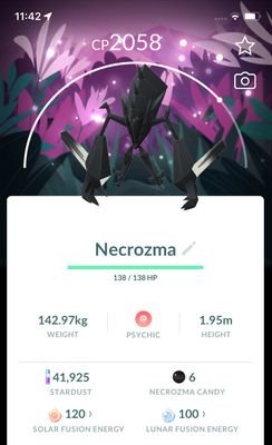 Necrozma with Background Trade - Pokemon GO Trade Service