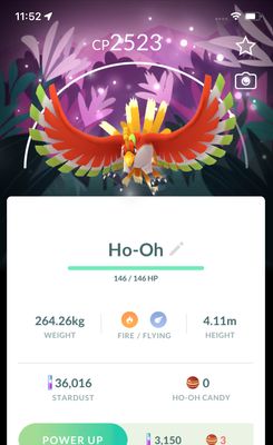 Ho-Oh with Background Trade - Pokemon GO Trade Service