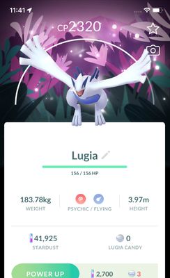 Lugia with Background Trade - Pokemon GO Trade Service