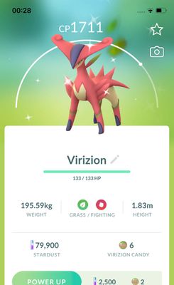 Shiny Virizion - Pokemon GO Trade Service
