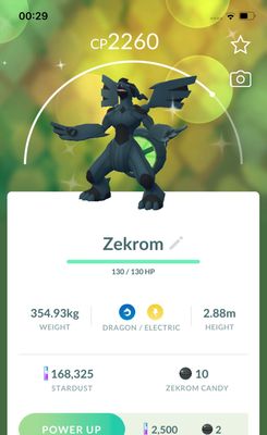 Shiny Zekrom - Pokemon GO Trade Service
