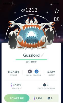 Shiny Guzzlord Lv15 - Pokemon GO Trade Service