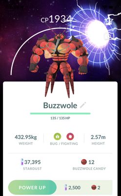 Buzzwole with Wormhole Background - Pokemon GO Trade Service