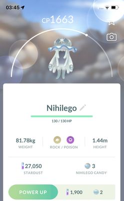 Nihilego Lv15 Trade - Pokemon GO Trade Service