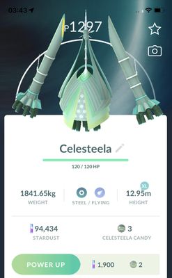 Celesteela Lv15 Trade - Pokemon GO Trade Service