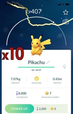 Pikachu [x10] - Pokemon GO Trade