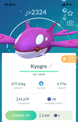 Shiny Kyogre - Pokemon GO Trade