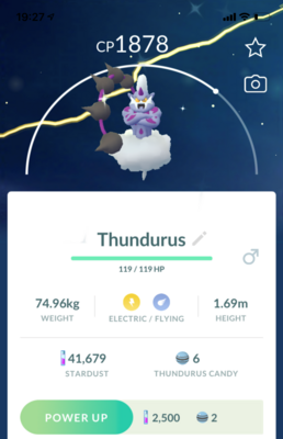 Shiny Thundurus Incarnate Form - Pokemon GO Trade
