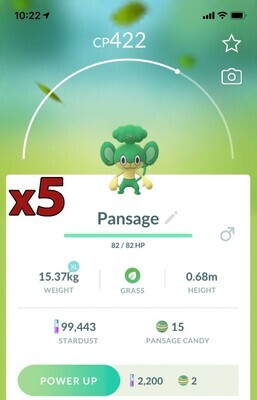 Pansage [x5] - Pokemon GO Trade