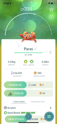 Shiny Paras Trade - Pokemon GO Trade