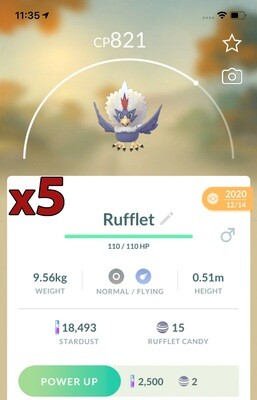 Rufflet Trades [x5] - Pokemon GO Trade