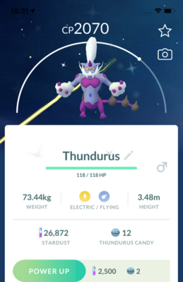 Shiny Thundurus Therian Form Trade - Pokemon GO Trade