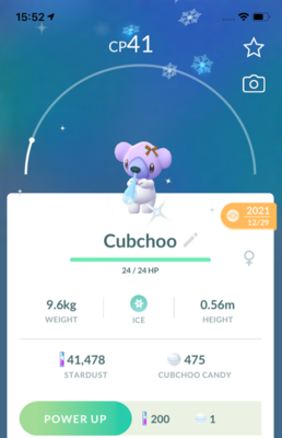 Shiny Cubchoo with Bow Trade - Pokemon GO Trade
