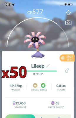 Lileep [x50] - Pokemon GO Trade Service
