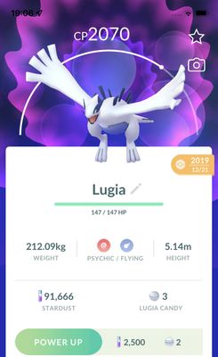 Lugia 2019 Trade (Guaranteed Lucky) - Pokemon GO Trade