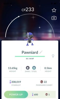 Shiny Pawniard Trade - Pokemon GO Trade