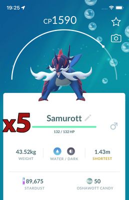Hisuian Samurott [x5] - Pokemon GO Trade