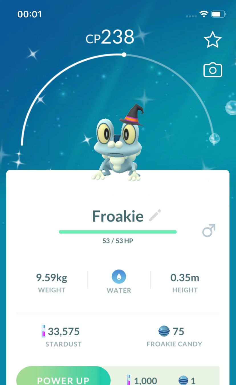 Shiny Froakie (Halloween Costumes) Trade - Pokemon GO Trade