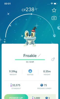 Shiny Froakie (Halloween Costumes) Trade - Pokemon GO Trade