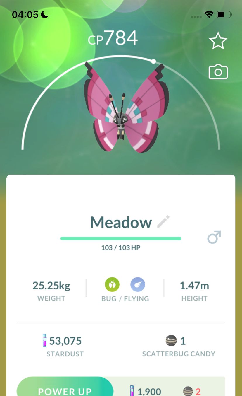 #666 Vivillon Meadow Pattern Trade - Pokemon GO Trade