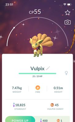 Shiny Vulpix (Halloween Costumes) Trade - Pokemon GO Trade