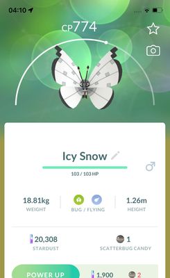 #666 Vivillon Icy Snow Pattern Trade - Pokemon GO Trade