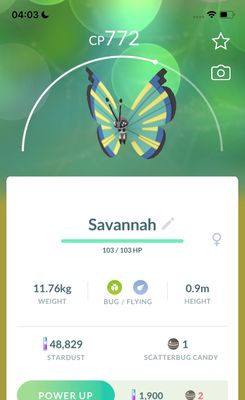 #666 Vivillon Savannah Pattern Trade - Pokemon GO Trade