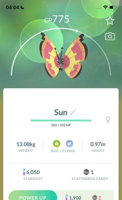 #666 Vivillon Sun Pattern Trade - Pokemon GO Trade