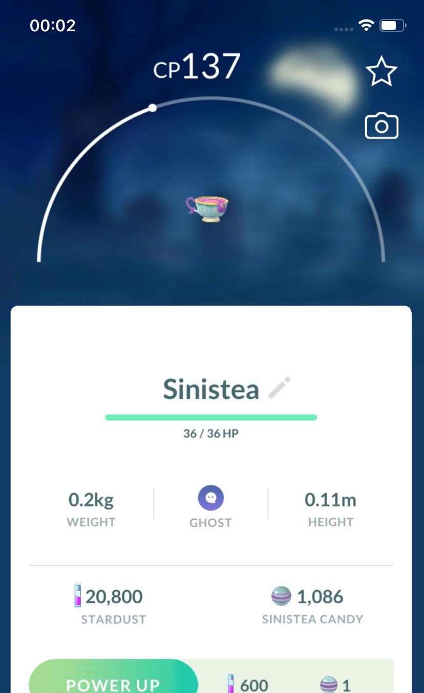 #854 Sinistea (Antique Form) Trade - Pokemon GO Trade