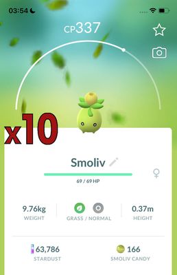 Smoliv [x10] - Pokemon GO Trade