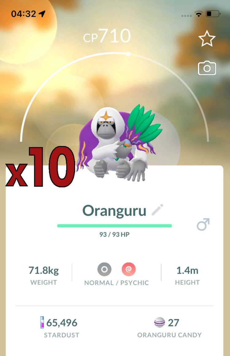 Oranguru [x10] - Pokemon GO Trade