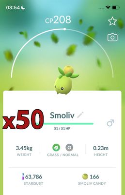 Smoliv [x50] - Pokemon GO Trade Service