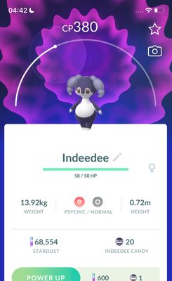 #876 Indeedee (Female Gender) Trade Service - Pokemon GO Trade