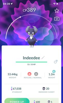 #876 Indeedee (Male Gender) Trade Service - Pokemon GO Trade