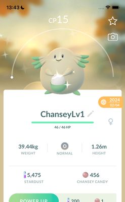 Shiny Chansey Lv1 Trade - Pokemon GO Trade