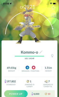 Kommo-o Lv35 + 2nd Charge Move unlocked Trade - Pokemon GO Trade
