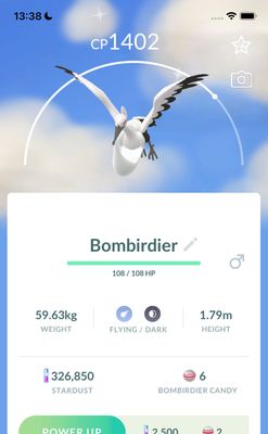 Shiny Bombirdier Trade - Pokemon GO Trade