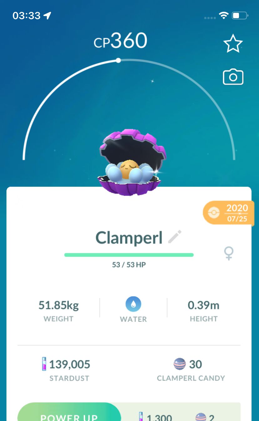 Shiny Clamperl 2020 Trade (Guaranteed Lucky) - Pokemon GO Trade