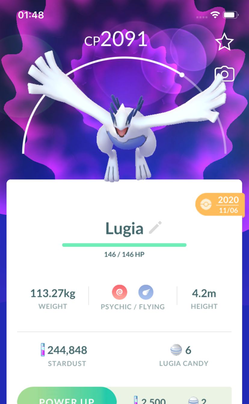 Lugia 2020 Trade (Guaranteed Lucky) - Pokemon GO Trade