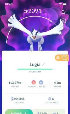 Lugia 2020 Trade (Guaranteed Lucky) - Pokemon GO Trade