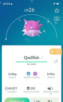 Shiny Qwilfish 2020 Trade (Guaranteed Lucky) - Pokemon GO Trade