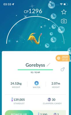 Shiny Gorebyss 2020 Trade (Guaranteed Lucky) - Pokemon GO Trade
