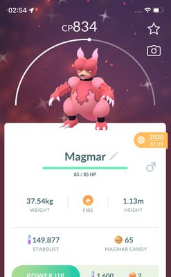 Shiny Magmar 2020 Trade (Guaranteed Lucky) - Pokemon GO Trade