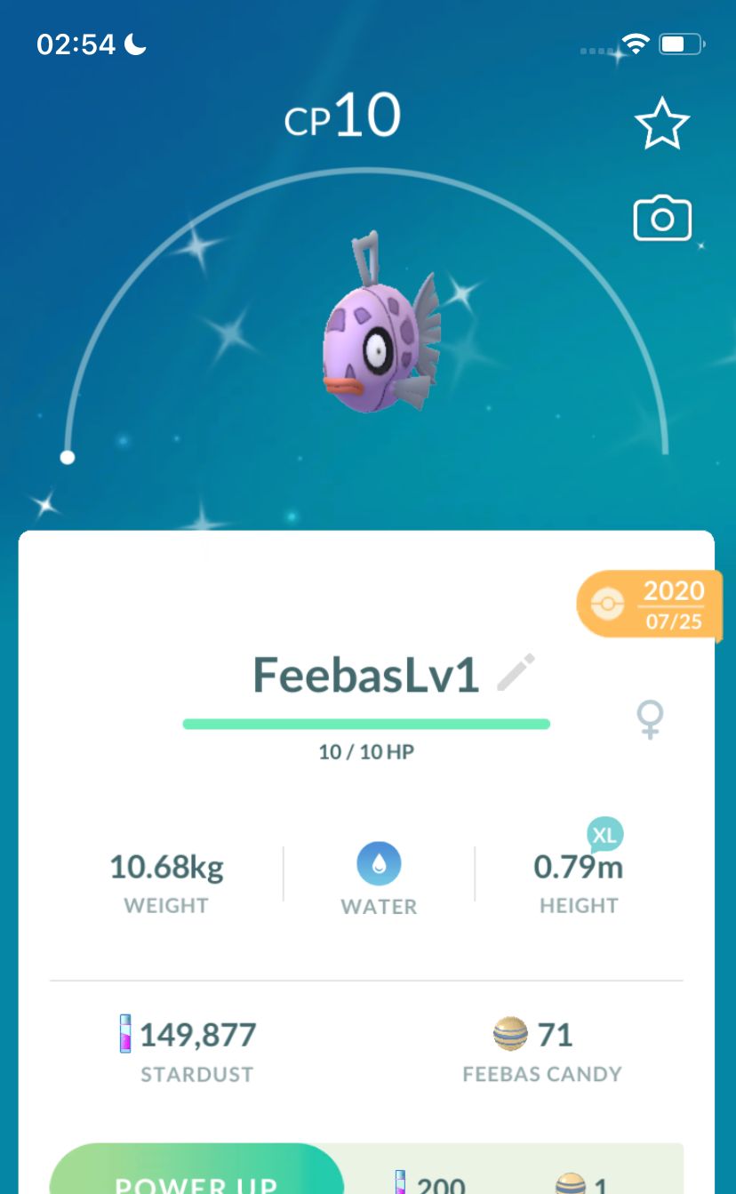 Shiny Feebas Lv1 2020 Trade (Guaranteed Lucky) - Pokemon GO Trade