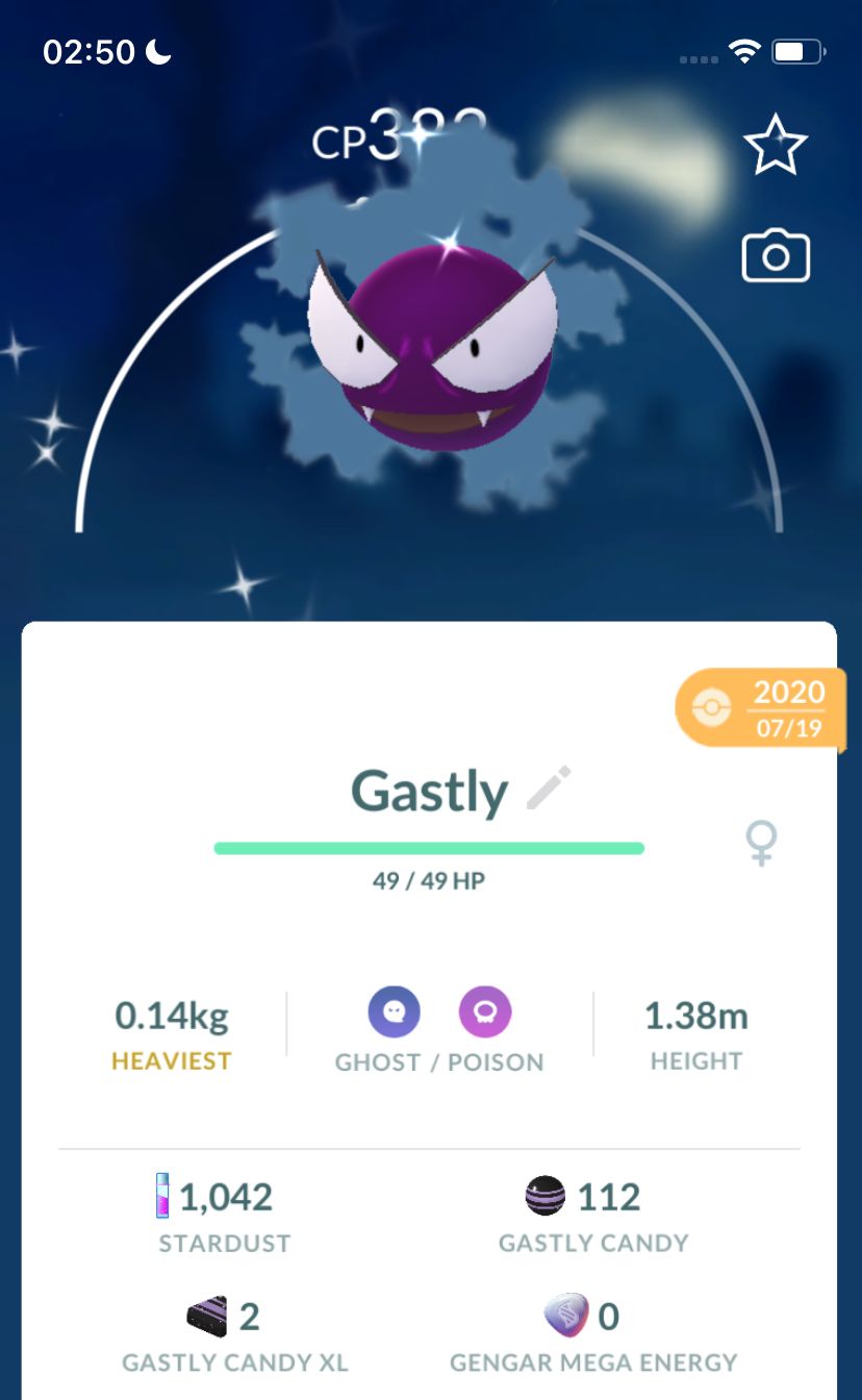 Shiny Gastly 2020 Trade (Guaranteed Lucky) - Pokemon GO Trade